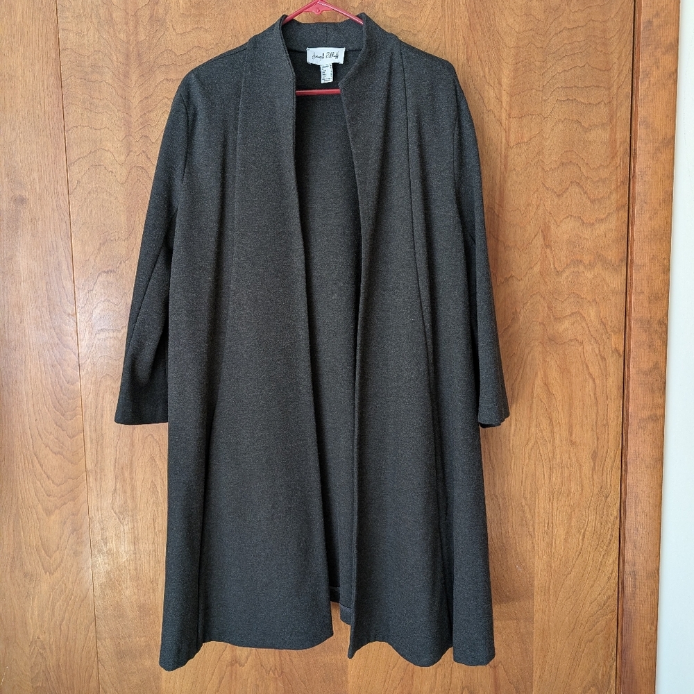 Joseph Ribkoff Long-sleeved Charcoal Open Front Cardigan